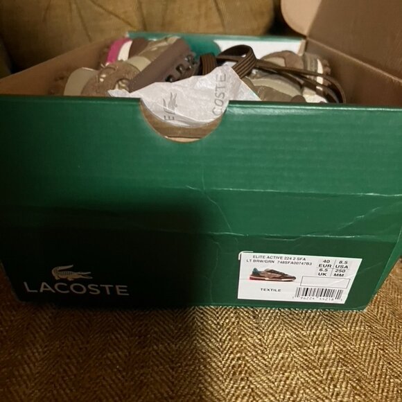 Lacoste Elite Active Women's Sneakers Brown/Green - Picture 7 of 7